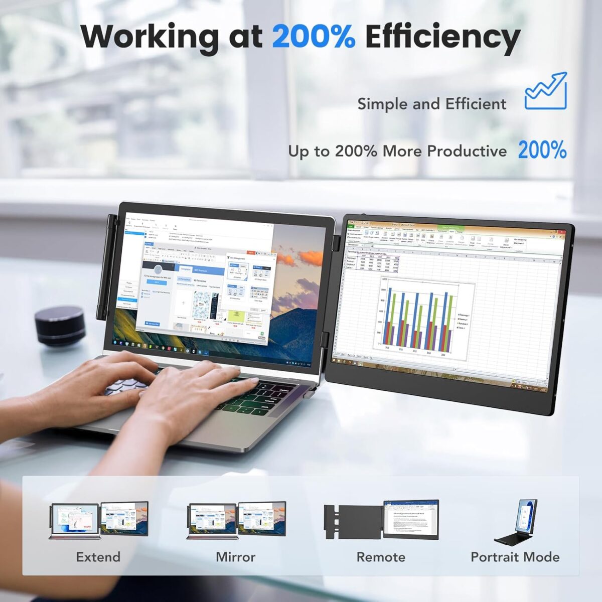 Portable Monitor 14.2'',Laptop Screen Extender